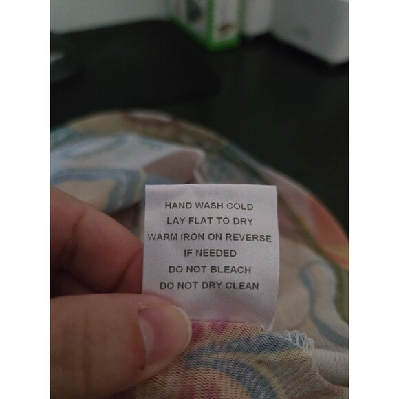 Womens Sequin Embellished Floral Mesh Top Size Medium Y2K Fairy Groovy Art Sheer - Picture 8 of 11